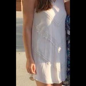 White pattern shift dress